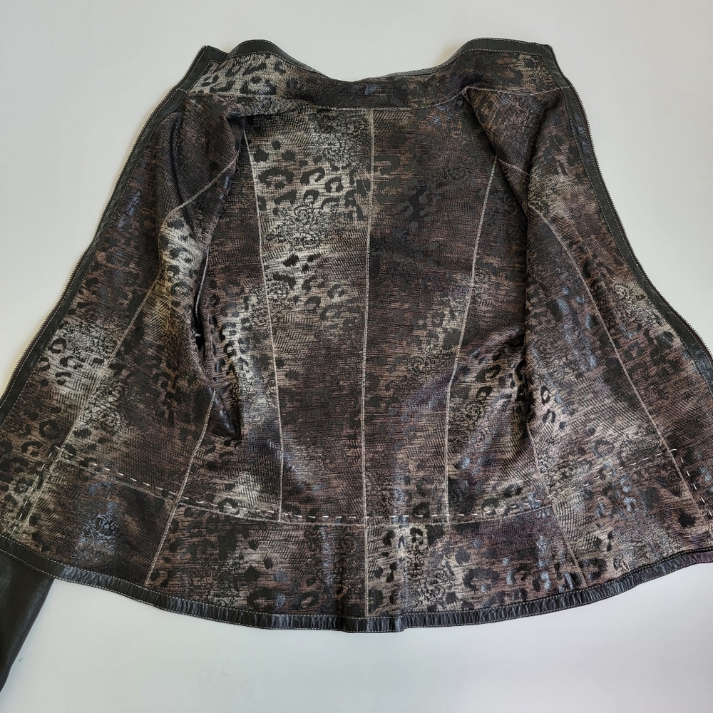 Leather Zip Front Jacket - image 7
